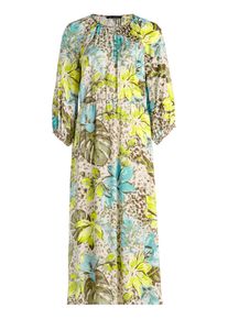 Sommerkleid Betty Barclay "Sommerkleid mit Rundhalsausschnitt", Damen, Gr. 48, EURO, beige, gelb, Obermaterial: 100% Viskose CV., Kleider Sommerkleid