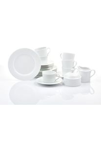 Kaffeeservice Retsch Arzberg "HEIKE WEISS, Geschirr-Set 20-tlg., mit Milch & Zucker, Porzellan, rund", wei&szlig;, 20 Stk., Porzellan, Geschirr-Sets, Kaffeeservice, Tassen & Teller plus Milch & Zucker, perfekt von fr&uuml;h bis nachmittags