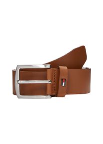 Lederg&uuml;rtel Tommy Hilfiger "DENTON 3.5 cm breit EXT", Damen, Gr. 80, braun (cognac), Rindsleder, unifarben, G&uuml;rtel Lederg&uuml;rtel, Einfachdornschlie&szlig;e, Metalllogo