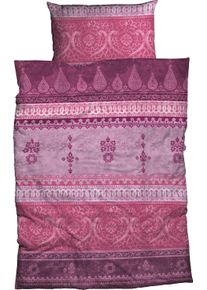 Bettw&auml;sche CASATEX "Indi", lila (winterberry), B/L: 200cm x 200cm, 1 Stk., 2 Stk., Biber, B/L: 80cm x 80cm & 80cm x 80cm, 3 Stk., Biber, Obermaterial: 100% Baumwolle, Bettw&auml;sche, Bettw&auml;sche, romantisch, orientalisch, weich und gem&uuml;tlich