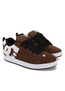 Schn&uuml;rschuh DC Shoes "Court Graffik", Herren, Gr. 11,5(45), braun, wei&szlig;, Obermaterial: Leder (Kuh) / Futter: Textil / Au&szlig;ensohle: Gummi., Schuhe Schn&uuml;rschuh