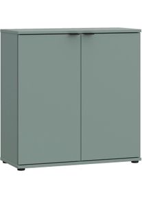 Kommode FORTE "Ganymede", gr&uuml;n (salbei), B:80,1cm H:82,3cm T:34,1cm, Holzwerkstoff, Sideboards, Kommode, Kommode, Stauraum, Metallgriffe, 4 Dekore, Breite 80,1cm