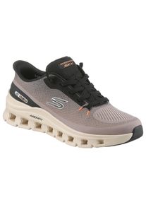 Slip-On Sneaker Skechers "ARCH FIT GLIDE-STEP PRO", Damen, Gr. 45, taupe, schwarz, Textil, Schuhe Slip-On Sneaker, Trainingsschuh, Laufschuh mit Glide-Step Sohle