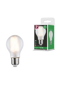 Paulmann LED-Leuchtmittel "Eco-Line Filament 230V LED Birne E27 1er-Set 840lm 4W 3000K Matt", Energieeffizienz: A, wei&szlig; (wei&szlig;, matt), L:10,6cm &Oslash;:6cm, Leuchtmittel, LED-Leuchtmittel