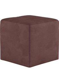 Hocker COTTA "Cuby", braun (espresso), B:40cm H:40cm T:40cm, 100% Polyester, Hocker, Hocker, Sitzw&uuml;rfel, Cube, Sitzhocker