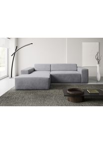Ecksofa WERK2 "Zeus-L Breite: 253 cm, modern & zeitlos, bequemes Sofa", hellgrau, B:253cm H:70cm T:188cm, 92% Polyester, 8% Nylon, Sofas, Ecksofa, moderne Optik mit abgerundeten Kanten