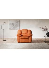 Sessel COTTA "Casino", brandy, B:109cm H:88cm T:92cm, SOFTLUX-Kunstleder;Luxus-Microfaser (100% Polyester);Luxus-Kunstleder;NaturLEDER, echtes Rindsleder, Sessel, Sessel, Polstergarnitur, auch als Set erh&auml;ltlich