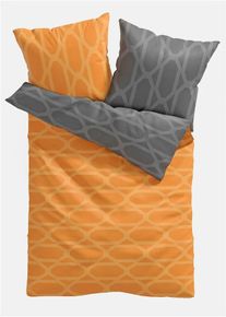 bonprix Lenjerie de pat cu 2 fețe din amestec cu bumbac, galben, 1x 80/80 cm, 1x 135/200 cm