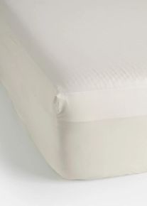 bonprix Cearșaf de pat cu elastic percal, alb, 160/200 cm