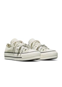 Sneaker Converse "CHUCK TAYLOR ALL STAR LIFT PLATFORM PEACHED CANVAS", Damen, Gr. 42, sage smoke, egret, schwarz, Synthetik, Schuhe Sneaker, f&uuml;r den Alltag, mit profiliertem Laufsohlenprofil, mit Schn&uuml;rung