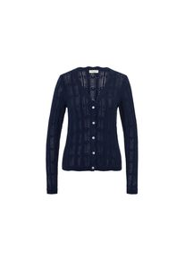 Tchibo - Kardigan z dzianiny z ażurowym wzorem - dla pań - rozmiar L 44/46 - kolor: niebieski