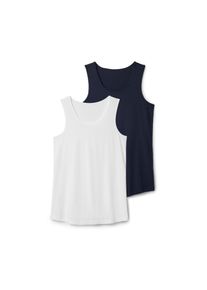 Tchibo - Długie koszulki - dla pań - rozmiar XL 48/50 - kolor: niebieski/biały