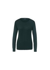 Tchibo - Sweter z dzianiny z wzorem warkoczowym - dla pań - rozmiar XL 48/50 - kolor: zielony