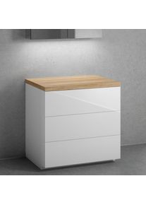 neoro n50 Meuble bas l: 80 cm avec 3 tiroirs, BN0452WH+BN0402W1,