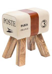 Hocker "WL5.107", beige/braun