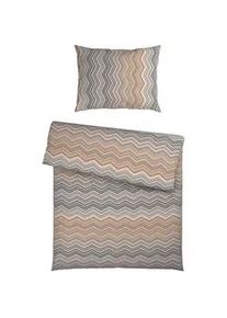 Bettw&auml;sche ZickZack Beige ca. 140x200cm