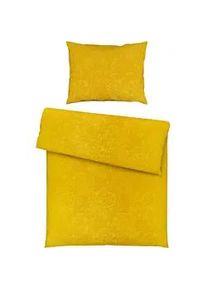 Bettw&auml;sche Ornament Dunkelgelb ca. 140x200cm