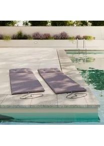 Liegenauflage Luna ca. 180x60x5 cm Grau