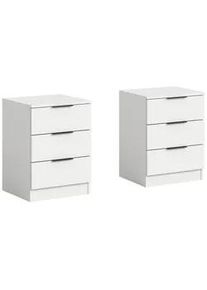 Nachtk&auml;stchenset KOPENHAGEN ca.45x60x40cm Wei&szlig;