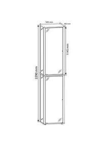 Vcm Vitrine Kavisa Silberfarben