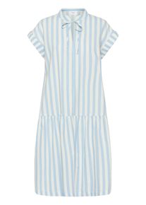 Sommerkleid Saint Tropez "ZalindaSZ SS Dress", Damen, Gr. XXL, N-Gr, skyway ice stripe, Web, Obermaterial: 100% Baumwolle, gestreift, V-Ausschnitt, Kleider Sommerkleid