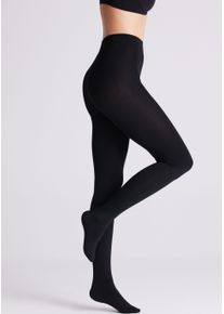 Thermostrumpfhose YSABEL MORA "TIGHTS BASIC COLLECTION", Damen, Gr. XL, schwarz, Obermaterial: 95% Polyester, 5% Elasthan, unifarben, Strumpfhosen Thermostrumpfhose, mit w&auml;rmender Innenseite f&uuml;r kalte Wintertage