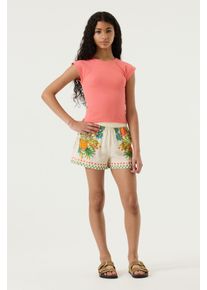 Shorts Garcia, Jungen, Gr. 152, N-Gr, turtledove, Web, Obermaterial: 80% Viskose, 20% Polyamid, bedruckt, l&auml;ssig geschnitten kurz, Hosen Shorts, mit floralem Muster, for Girls