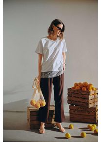 7/8-Hose Freequent "FQLAVA-ANKLE-PA", Damen, Gr. XXL, N-Gr, coffee bean, Web, Obermaterial: 55% Leinen, 45% Viskose, 7/8-L&auml;nge, Hosen 7/8-Hose, aus Leinen und mit Kordelzug