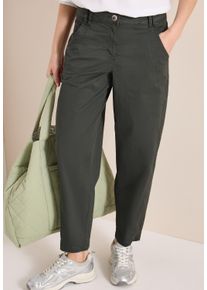 Stoffhose Cecil "Style Scarlett", Damen, Gr. 32, L&auml;nge 28, clear khaki, Web, Obermaterial: 97% Baumwolle, 3% Elasthan. Futter: 100% Baumwolle, unifarben, regular fit lang, Hosen Stoffhose, im Five-Pocket Style