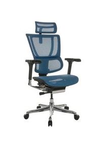 Drehstuhl Ergohuman Slim Blau ca. 69x116-138x66cm