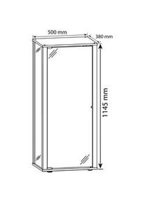 Vcm Vitrine Kavisa Silberfarben