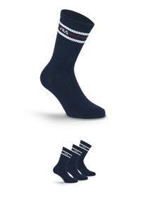 Socken Fila "UNISEX LIFESTYLE PLAIN SOCKS", Damen, Gr. 35-38, navy, Baumwollmischung, normal, Socken Socken, mit Logo-Schriftzug