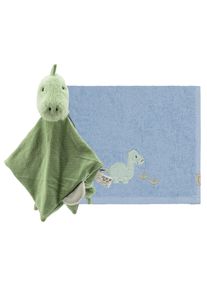 Schnuffeltuch Sterntaler "Geschenk-Set DINO Rexi", Kinder, blau, Obermaterial: 100% Baumwolle CO., Schnuffelt&uuml;cher Schnuffeltuch