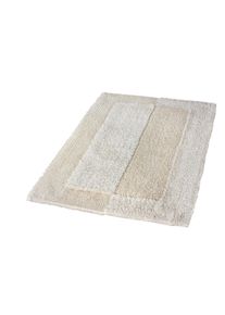 Badematte Kleine Wolke "Havanna" Gr. 51, beige (natur), H:16mm, Baumwolle, Badematten, Badematte, Badteppich, Uni Farben, Hoch-Tief Effekt, mit Bord&uuml;re