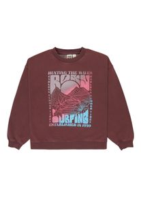 Sweatshirt Roxy "Lineup Brushed", M&auml;dchen, Gr. 16(165-172cm), braun (huckleberry), Obermaterial: 55% Walkfrottier, 25% Walkfrottier, 20% Microfaser;, Sweatshirts Sweatshirt