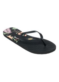 Sandale Roxy "Viva Printed", Damen, Gr. 7(37), schwarz (anthrazit, schwarz), Obermaterial:Obermaterial: 98% Synthetik / 2% Metall, Futter: 100% Synthetik, Laufsohle: 100% gesch&auml;umtes Gummi;, Schuhe Sandale