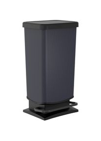 Rotho Abfalleimer, Graphitfarben, Schwarz, Kunststoff, 40 l, 29.5x67.6x35.3 cm, Reach, DIN EN ISO 14001, DIN EN ISO 9001, Haushalt & Reinigung, Reinigung, M&uuml;lleimer & Abfallsammler