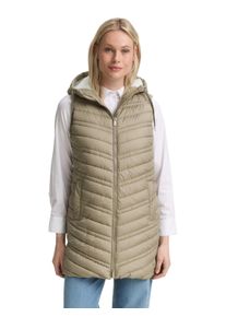 Steppweste Tom Tailor, Herren, Gr. M, gr&uuml;n (smoke olive), Steppware, Obermaterial: 100% Polyester. Futter: 100% Polyester, Strukturmuster, regular fit ca. Mitte Oberschenkel, Westen Steppweste, mit Kapuze