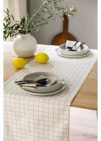 Sch&ouml;ner Wohnen Kollektion Tischl&auml;ufer "Check", sand, B:150cm L:40cm, Baumwolle, SCH&Ouml;NER WOHNEN-KOLLEKTION, Tischdecken, Tischl&auml;ufer, aus reiner, sanforisierter Baumwolle