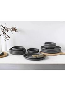 Creatable Tafelservice Uno Volcano Anthrazit, 12-teilig