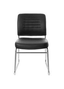 hjh OFFICE Besucherstuhl Tonso Chromfarben/Schwarz