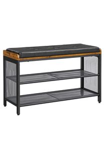 Boxxx Garderobenbank, Braun, Schwarz, Metall, Holzwerkstoff, Vintage, 80x48x30 cm, Garderobe, Garderobenb&auml;nke