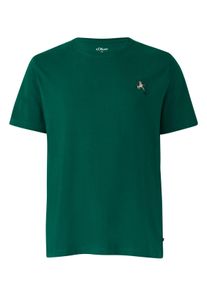 Duże Rozmiary - s.Oliver - Ciężka koszulka z małym haftem kaczki, luźny kr&oacute;j - 4XL