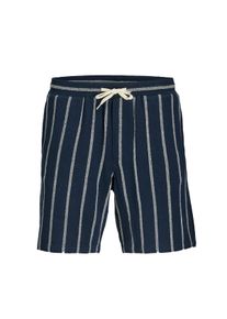 Jack & Jones Grote Maten - Jack & Jones - Gestreepte bermuda van katoen met structuur - 44/30