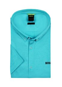 Duże Rozmiary - BOSS - Koszula z kr&oacute;tkim rękawem The Motion, wykonana z dżerseju Dynamic - 3XL