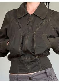 Summer Men's Clothing Slim Fit Zip Up Workwear Jacket For Men Streetwear Vintage Polyester Long Sleeve Utility Pocket Detail