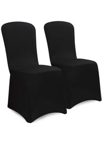Detex Stoelhoezen Stretch 2 Stuks Zwart