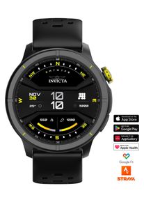 Invicta I-Tech - 2 Pro ITECH-005 Herenhorloge - Smartwatch Uurwerk - Roestvrij Staal met Zwarte Wijzerplaat - 46 mm
