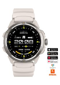 Invicta I-Tech ITECH-010 Herenhorloge - Smartwatch Uurwerk - Roestvrij Staal met Zwarte Wijzerplaat - 47 mm