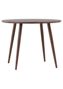 Livetastic , Dunkelbraun , Metall, Holzwerkstoff , Pappel , furniert , rund , 100x75x100 cm , Esszimmer, Esszimmertische, Esstische, Esstische rund